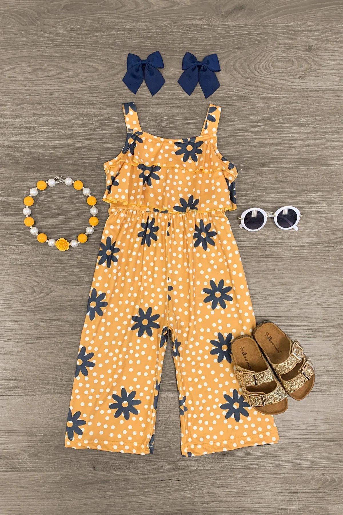 flower girls spring summer jumpsuit