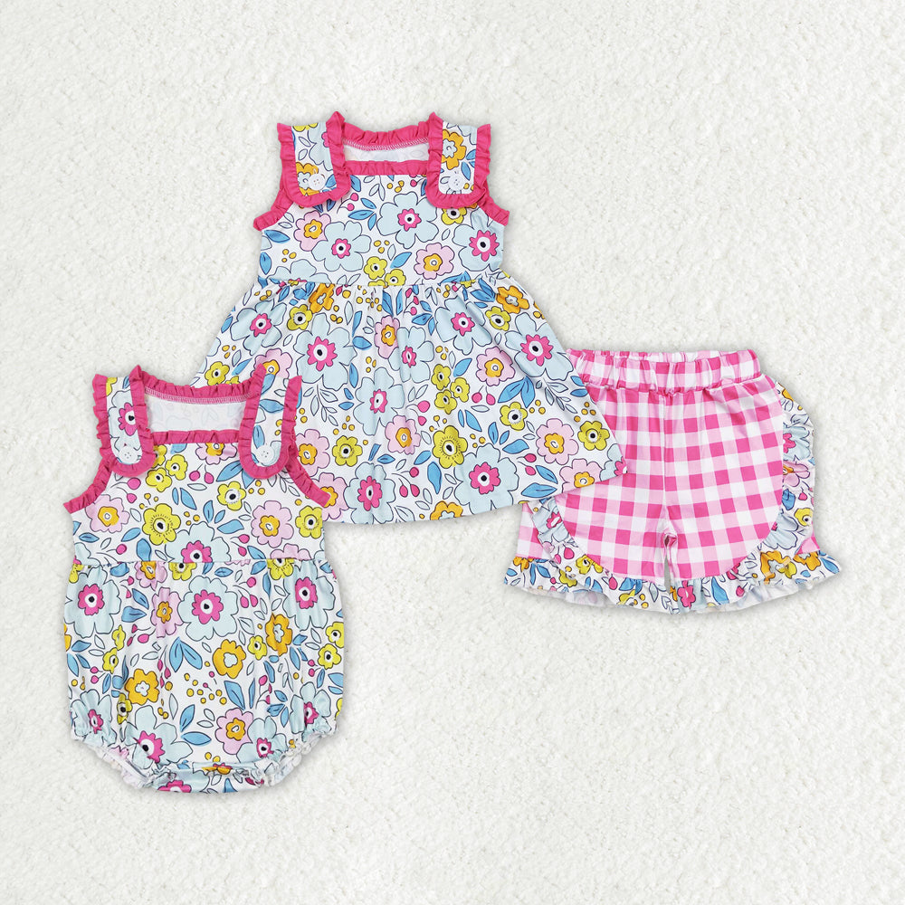 best sister floral boutique clothing set wholesale girls sibling set