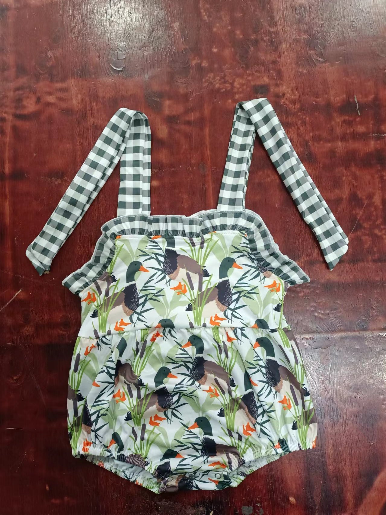 wholesale infant baby girls mallard duck romper
