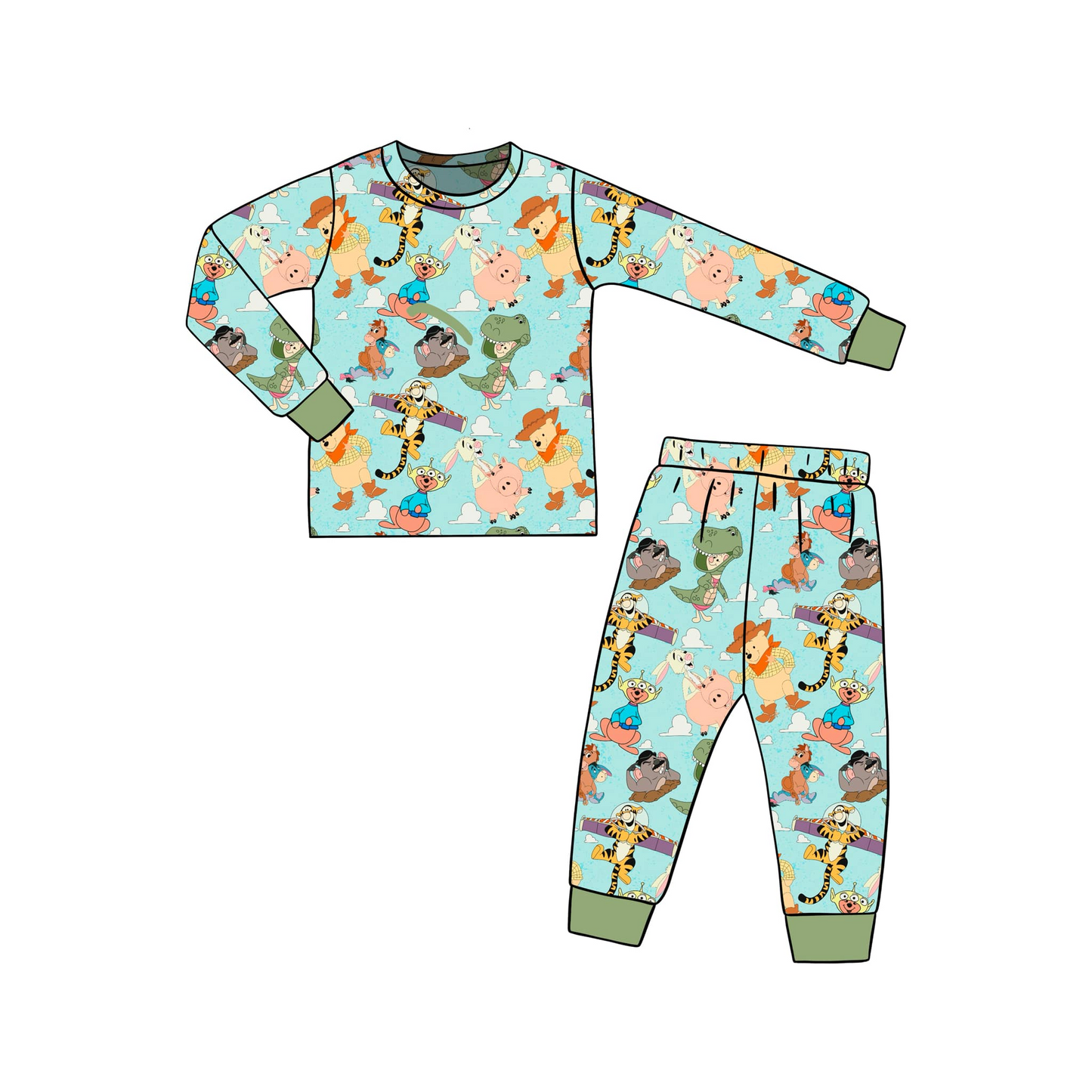 baby boy long sleeve cartoon outfit