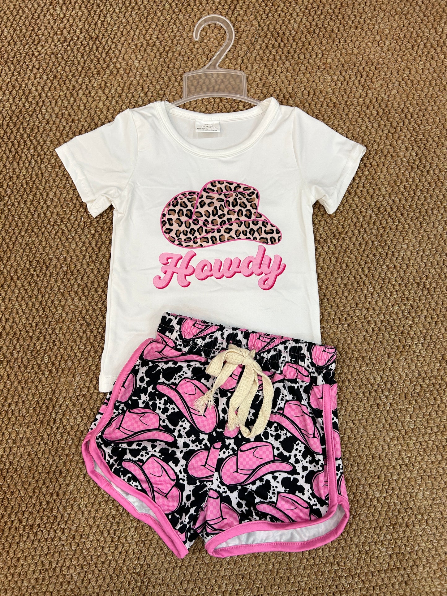 Toddle girls howdy shirt western shorts summer outfit