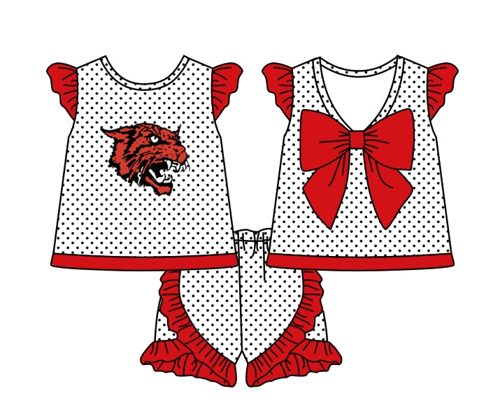 Toddle baby girls custom team short sleeve summer outfit