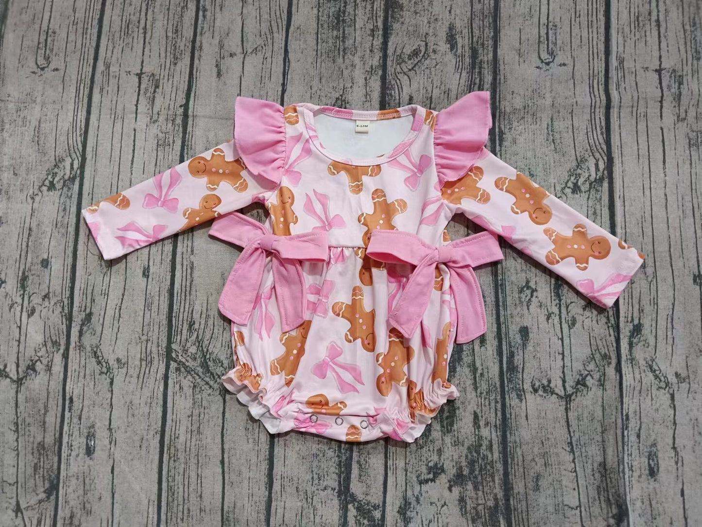 Toddle kids Christmas design long sleeve romper