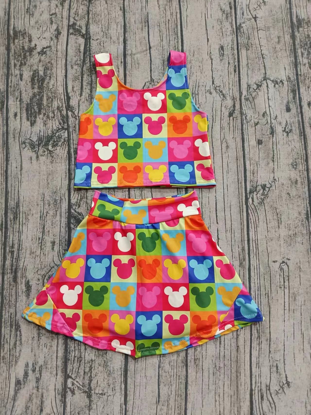 Baby girls custom cartoon outfit add shorts