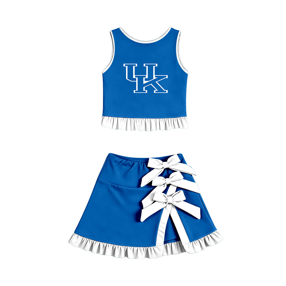 wholesale kids clothes custom team active wear design skirt matching outfit