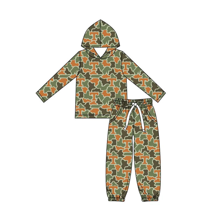 Baby boy custom team cheer design long sleeve hoodie set