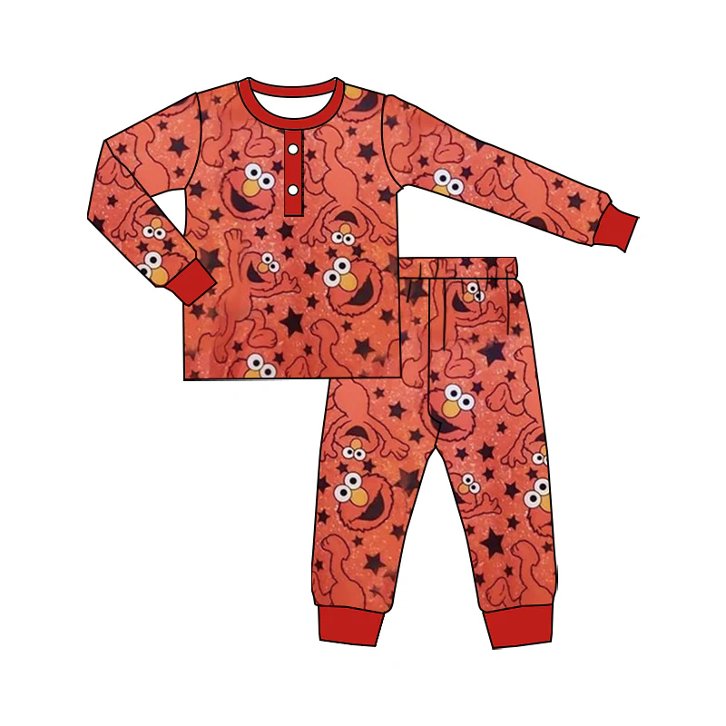 Boys long sleeve bamboo pajama outfit