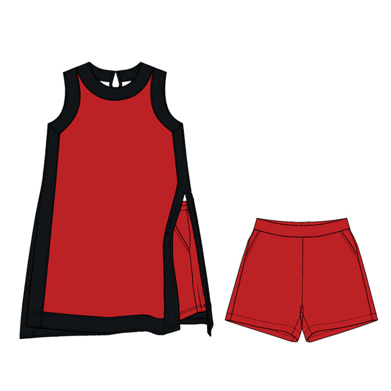 baby girls sleeveless dress matching shorts yoga clothing set