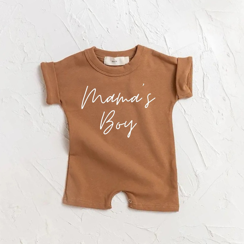 Mamas boy kids short sleeve romper