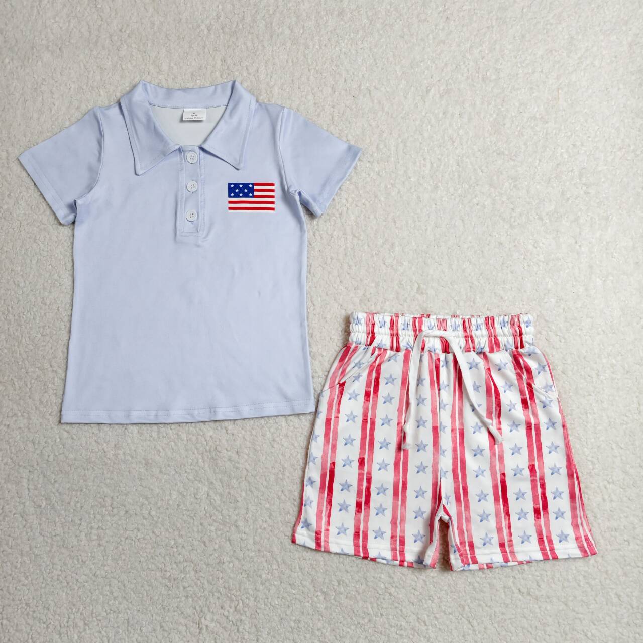 America flag July 4th boy summer outfit