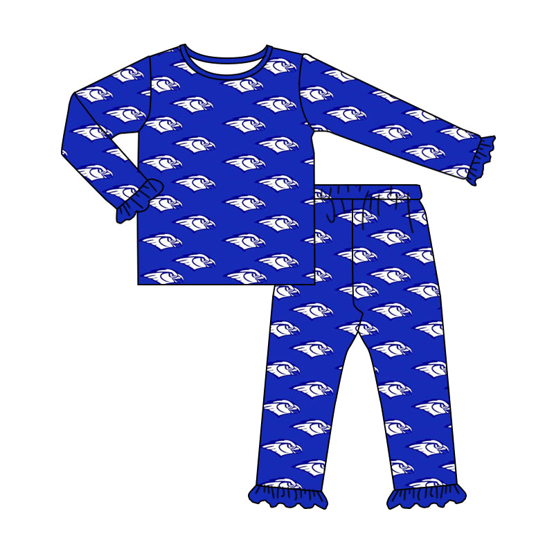 baby girl college team long sleeve top matching pants outfit