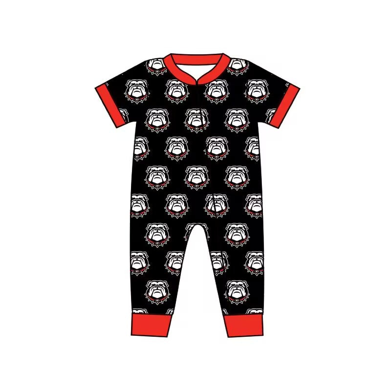Toddle boy colleague team bulldog zip romper