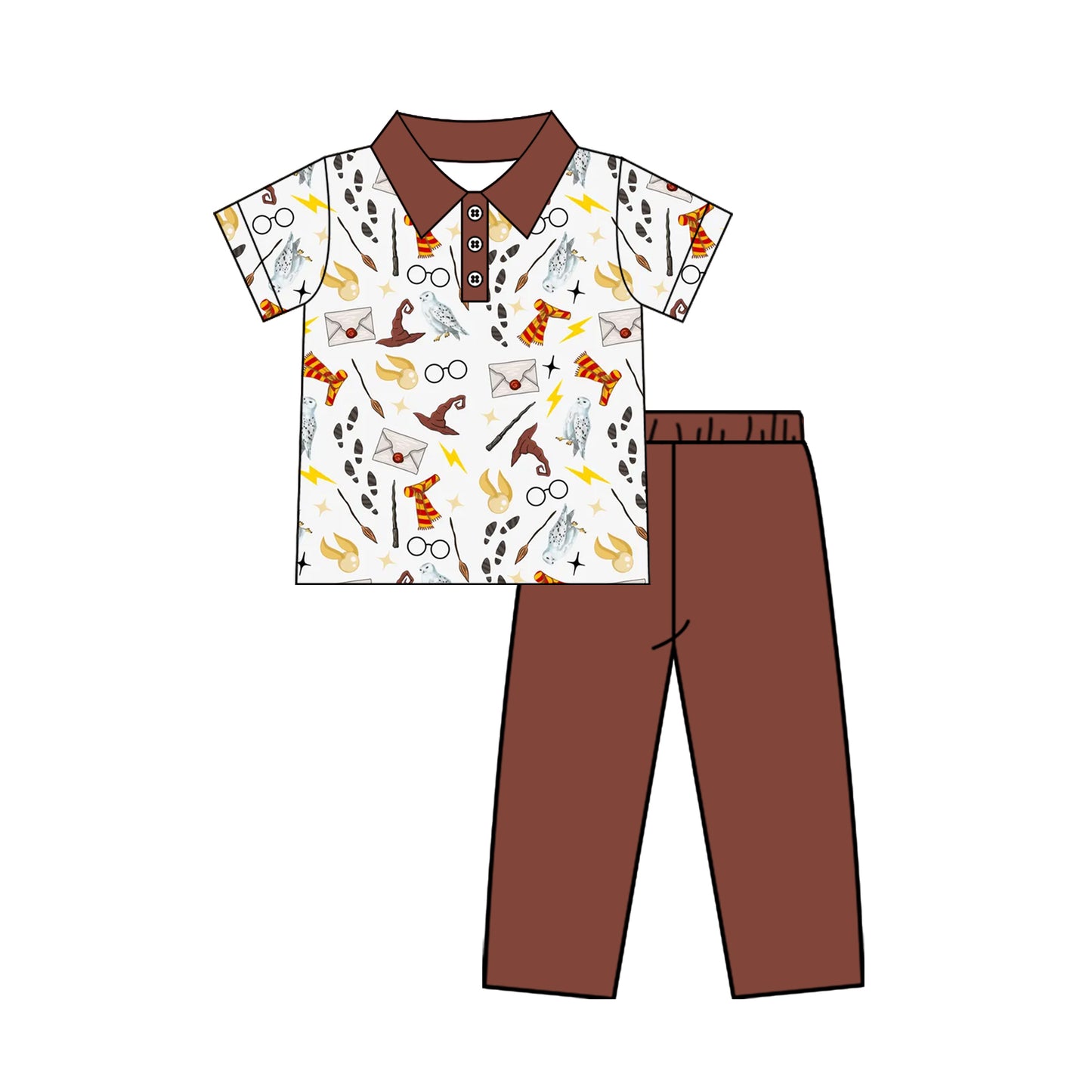baby boy short sleeve magic top matching pants custom design outfit