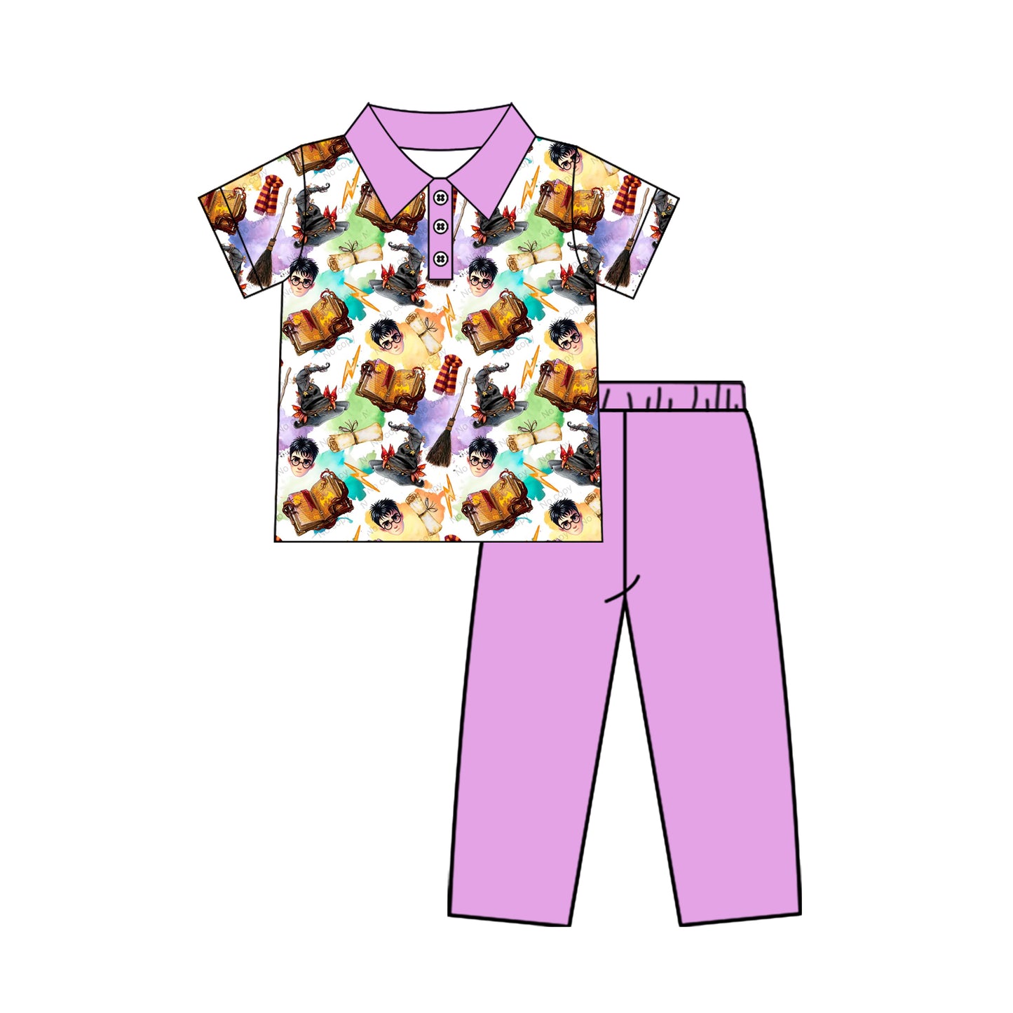 baby boy short sleeve magic top matching pants custom design outfit