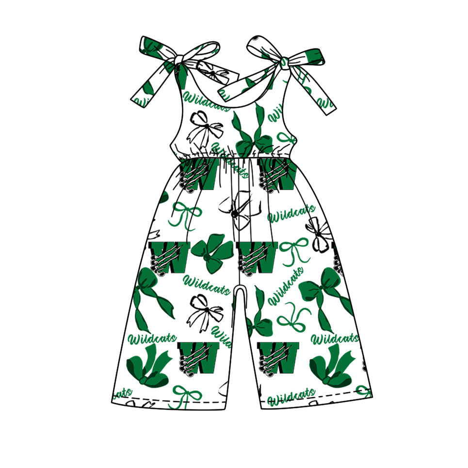 toddle girls customn team print jumpsuit wholesale factory price
