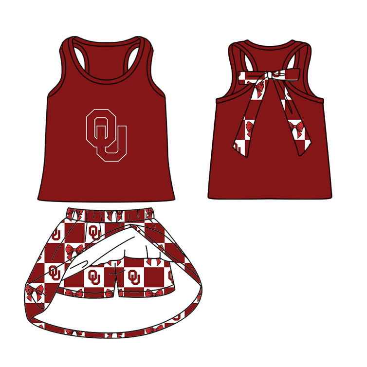 baby girls team cheer skirt outfit add liner shorts