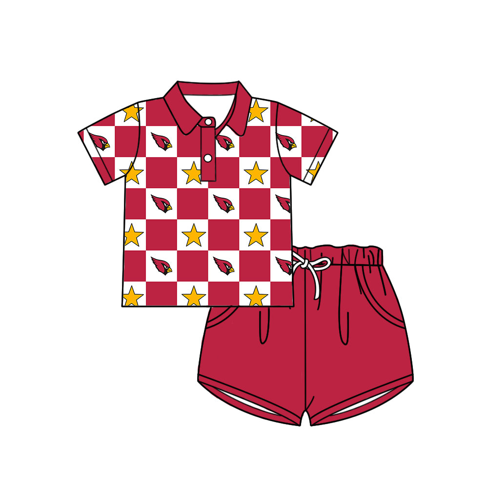 Custom team top matching shorts boy summer outfit
