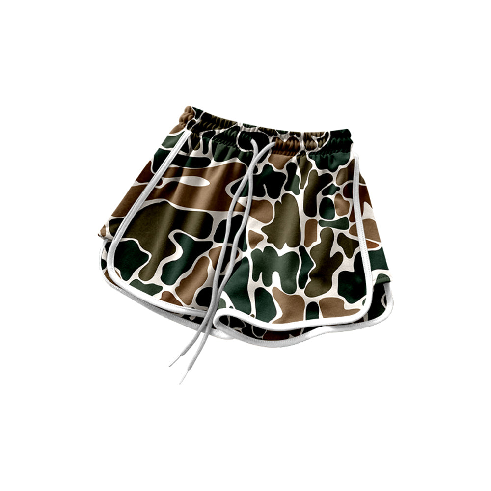 Brown camo design baby summer shorts preorder