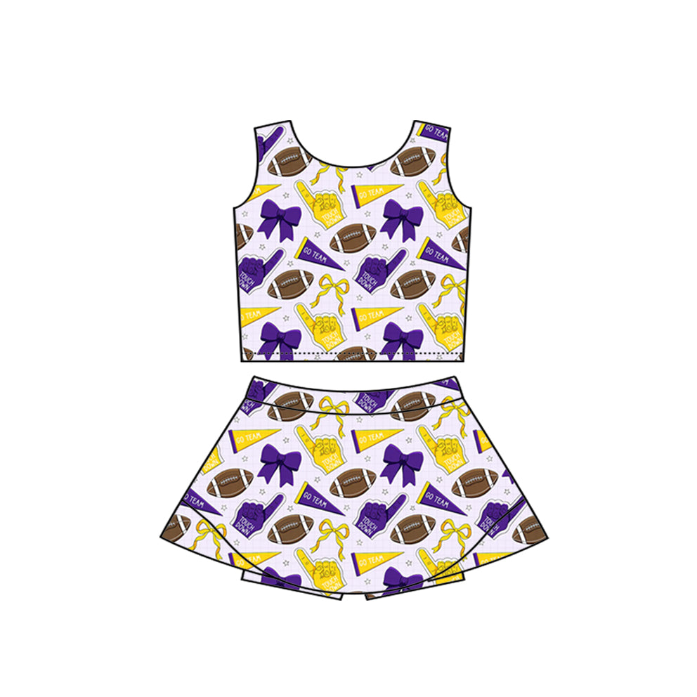 toddle girls custom team style skirt set
