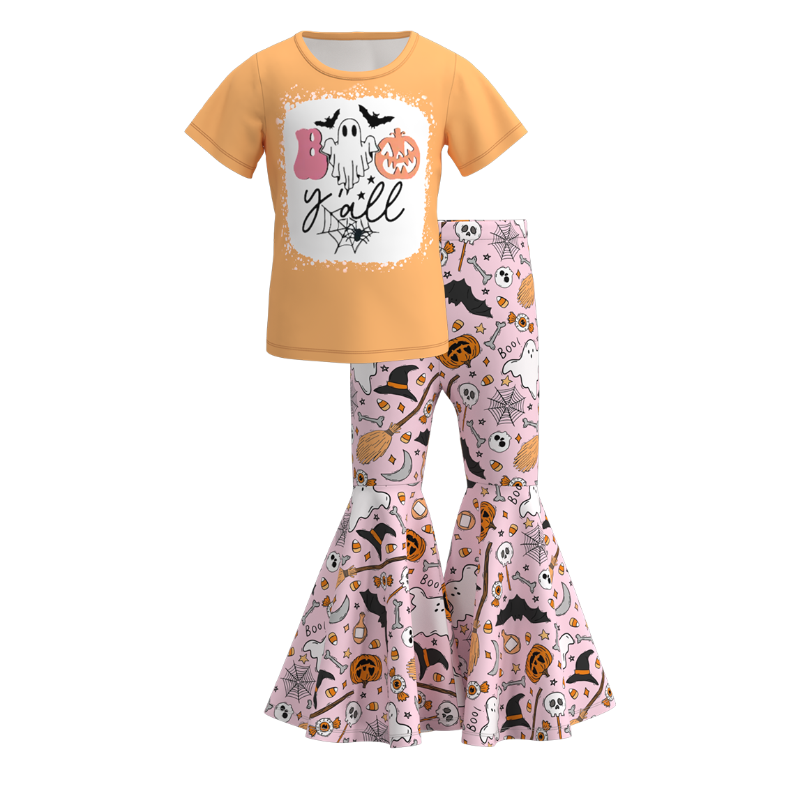 Toddle Girls Halloween Pumpkin Boo Ghost Clothes