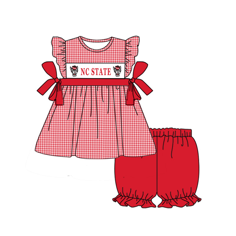 baby girls nc state university football team custom outfit