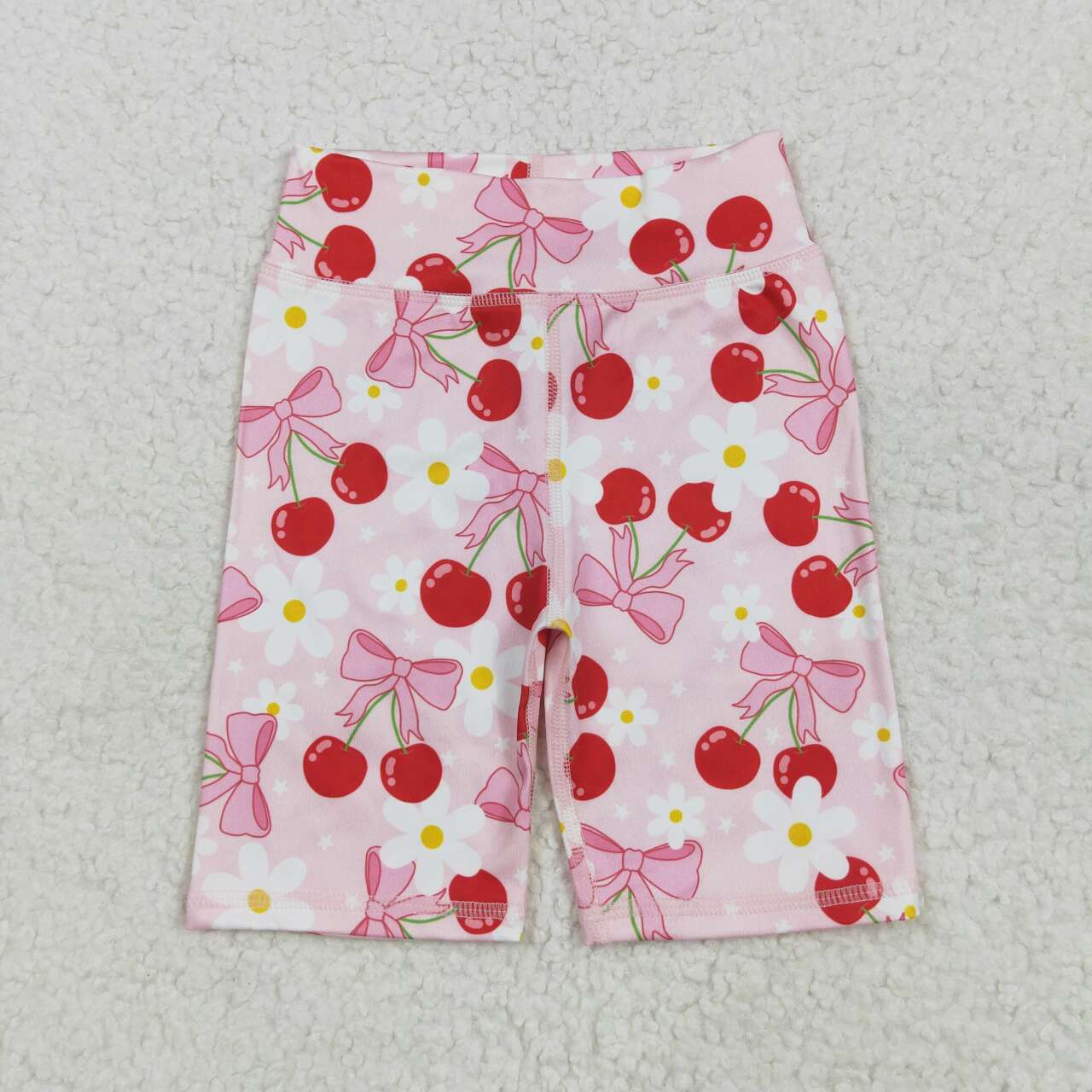 Toddle baby girls cheery print summer biking shorts