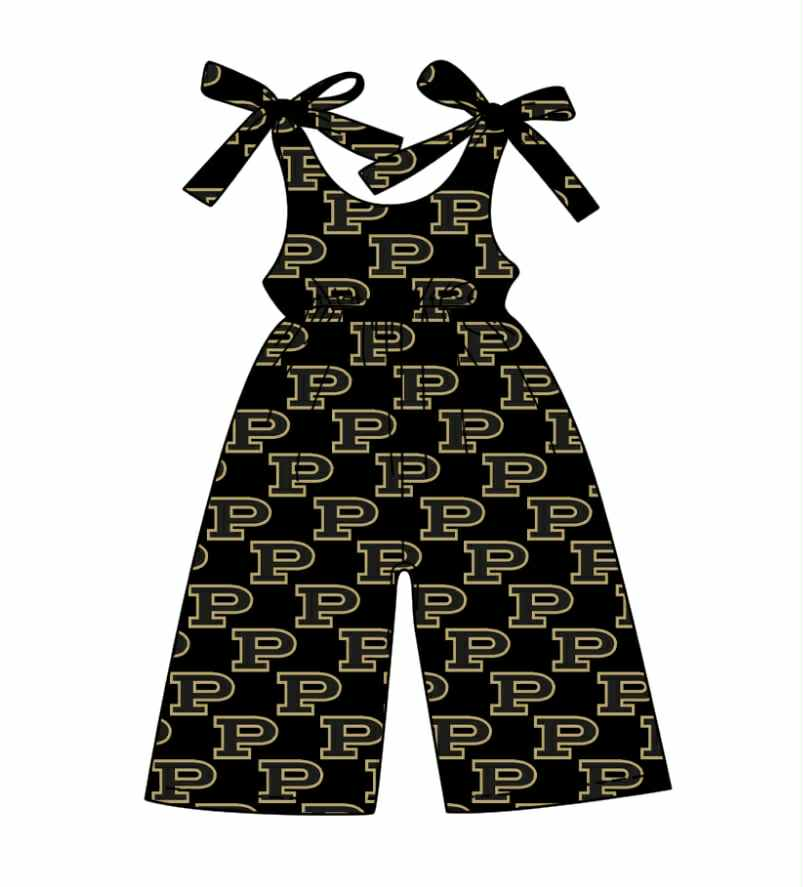 Toddle baby girls team design jumpsuit