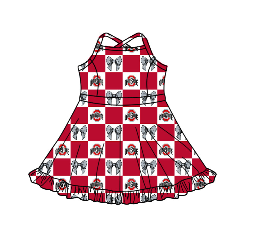 Toddle girls wholesale custom team design yoga dress
