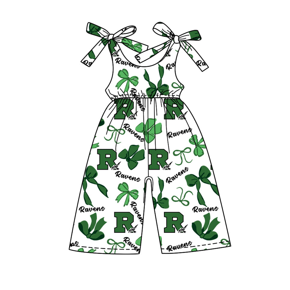 toddle girls customn team print jumpsuit wholesale factory price