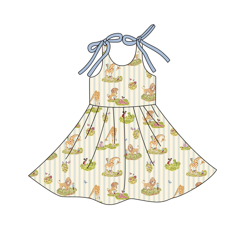 wholesale kids clothes custom animal design dress