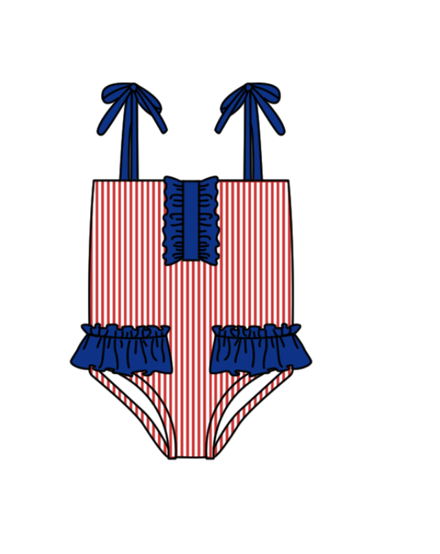 Girls one piece custom team design swimwear