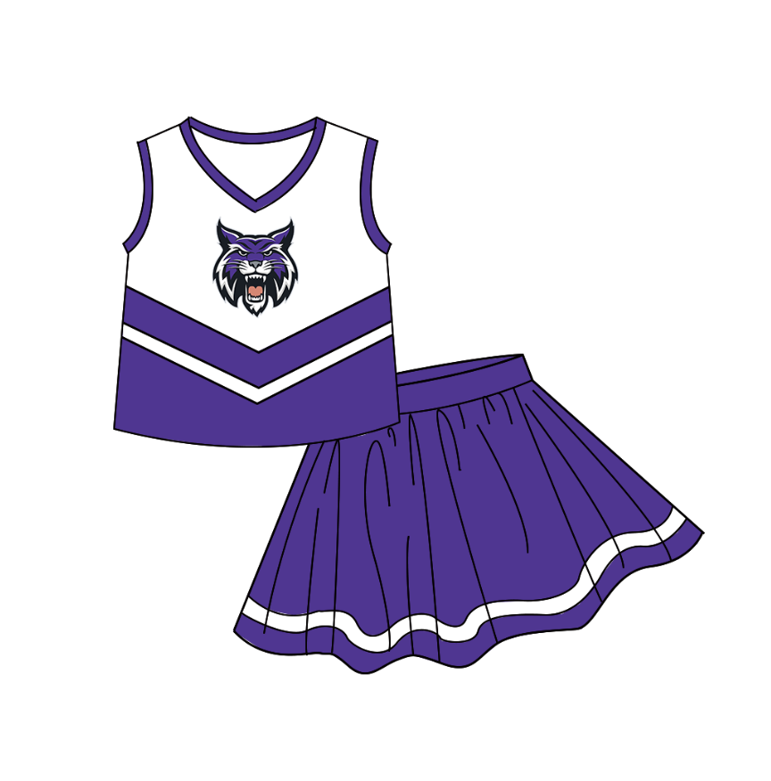 baby girls team cheer skirt outfit add liner shorts