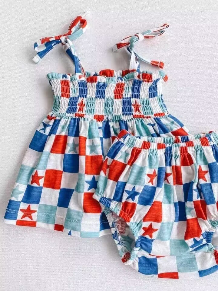 litter sister girls july 4th outfit