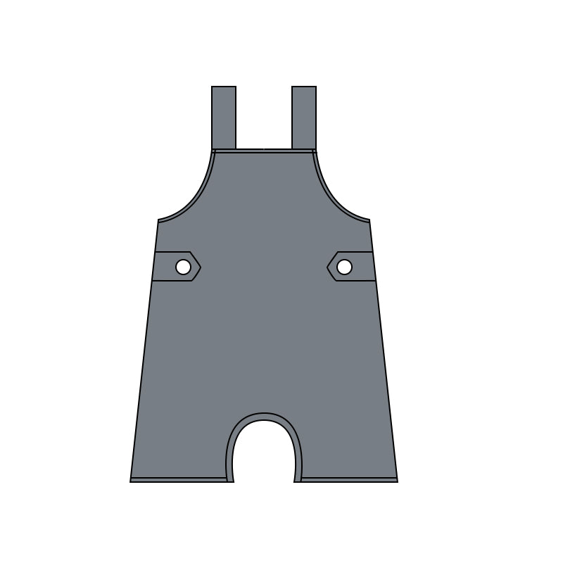 toddle boy smock grey romper