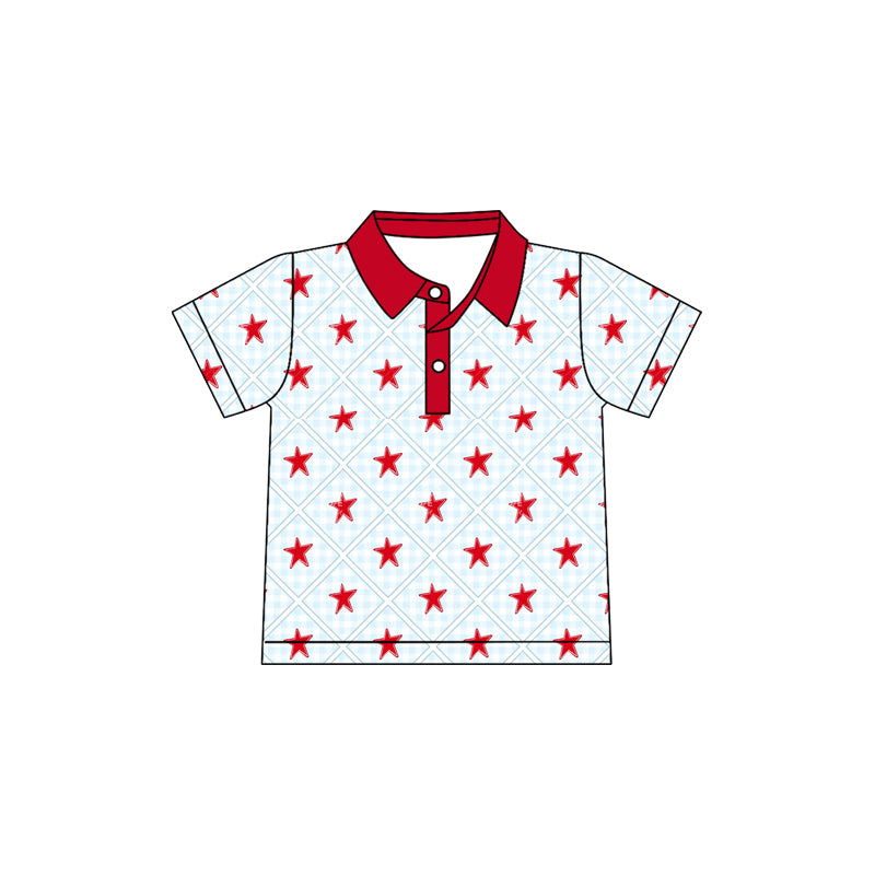 Kids baby short sleeve star pullover top