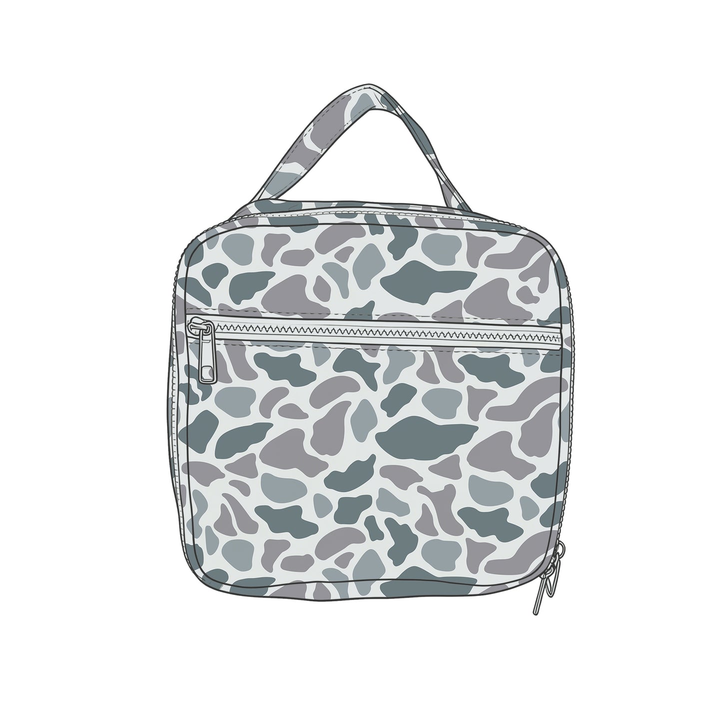 Light grey camo design lunch box bag preorder
