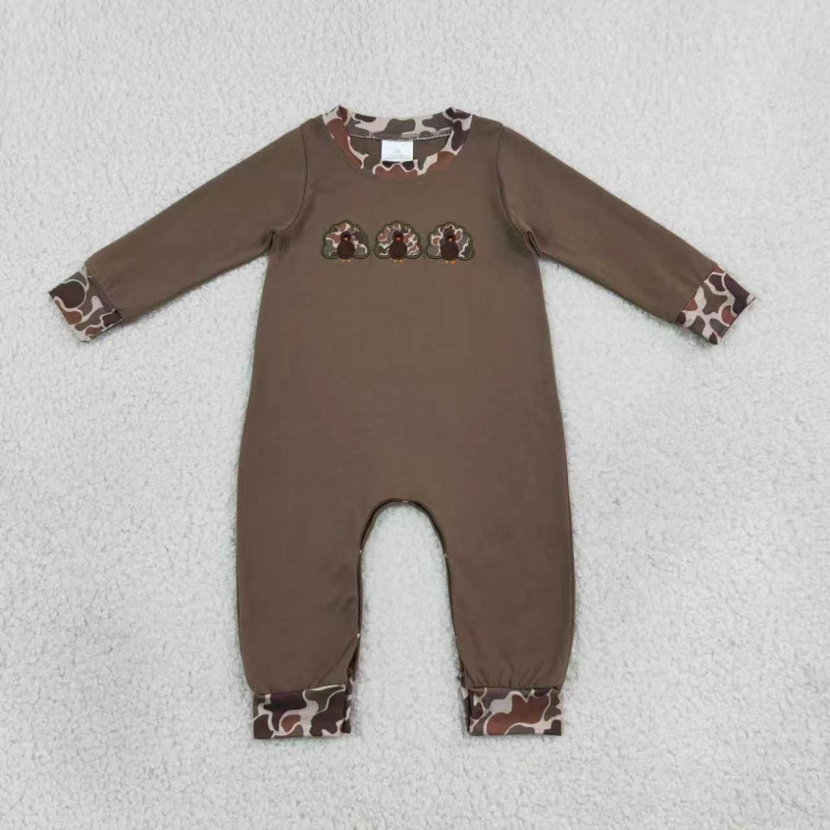 Thanksgiving camo turkey pumpkin long sleeve top matching legging boy outfit