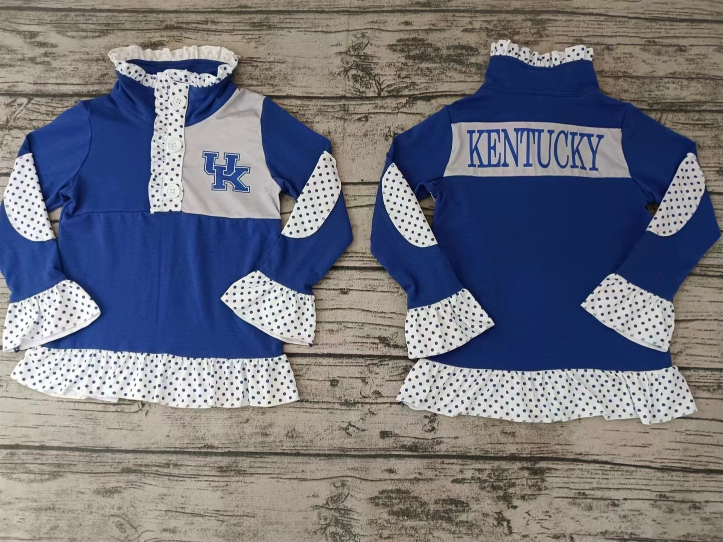 baby girl custom team long sleeve pullover