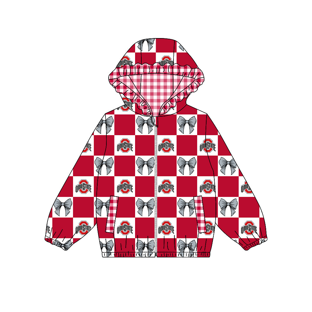 baby girls custom team design long sleeve hoodie top