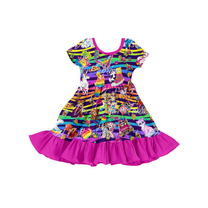 Baby girl short sleeve cartoon dress
