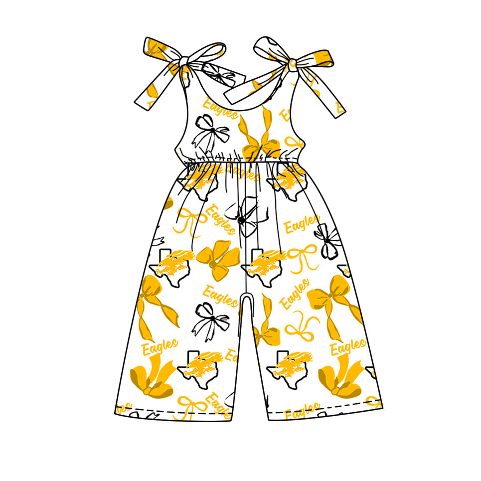 toddle girls customn team print jumpsuit wholesale factory price