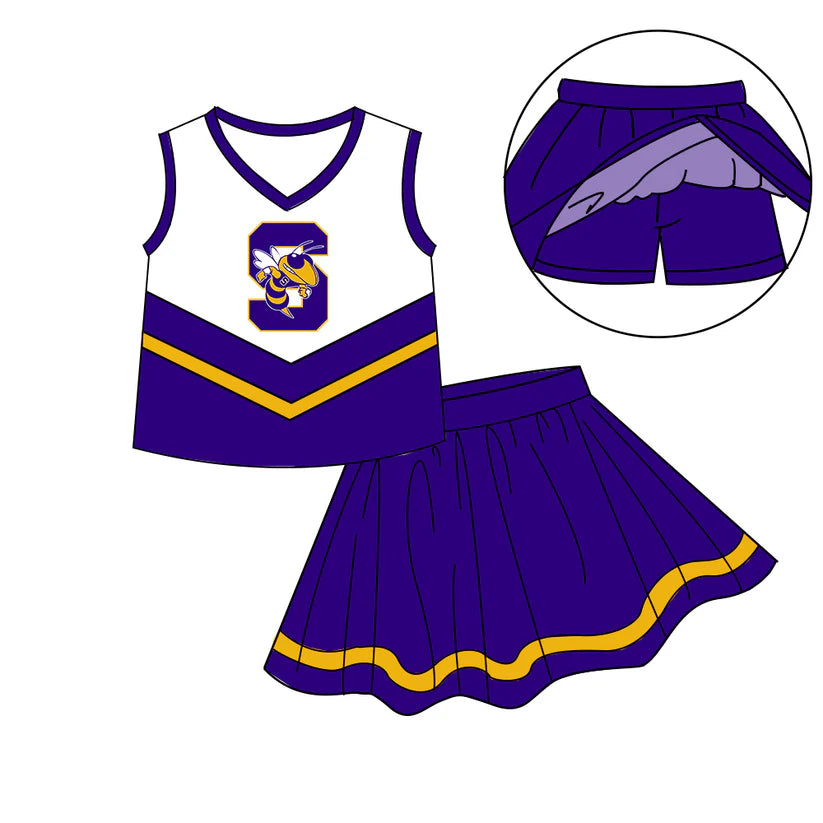 Baby girls custom team cheer outfit add shorts