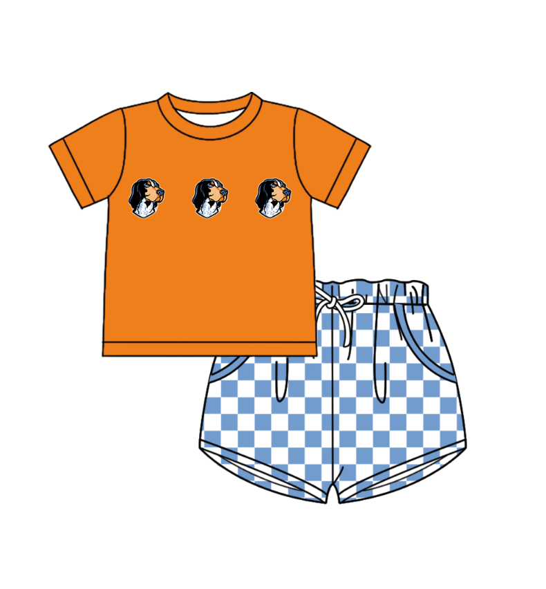 Custom team top matching shorts boy summer outfit