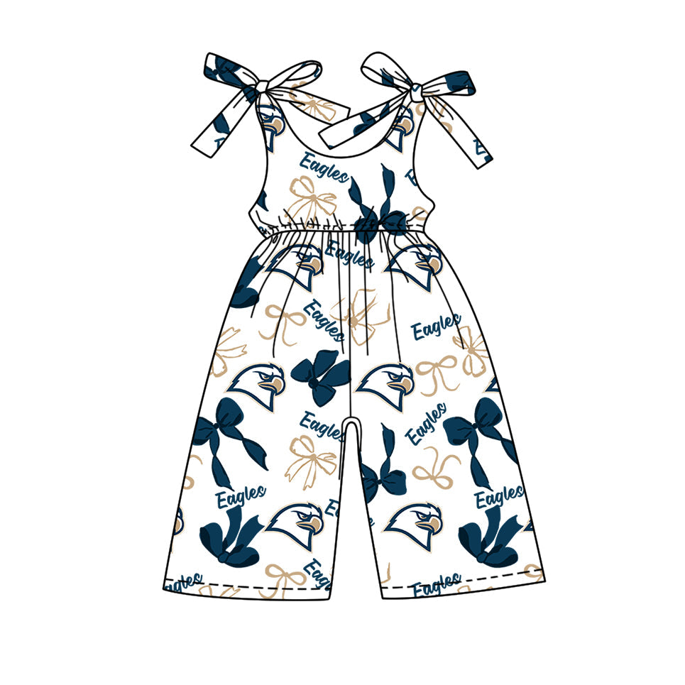 toddle girls customn team print jumpsuit wholesale factory price