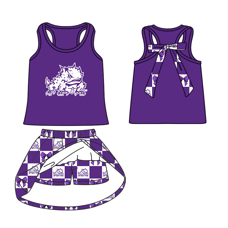 baby girls team cheer skirt outfit add liner shorts