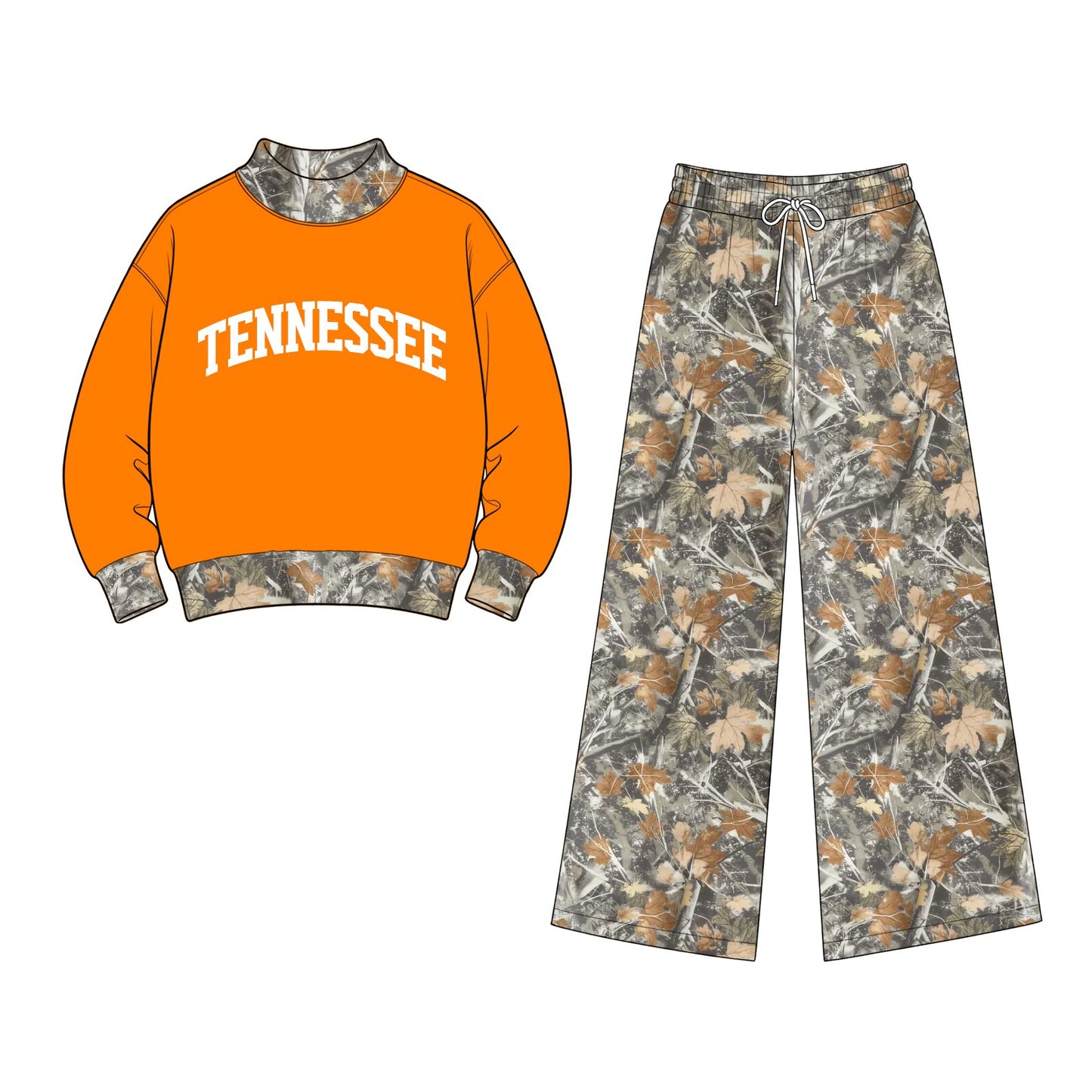 Adult women tennessee team design long sleeve milk silk material outfit