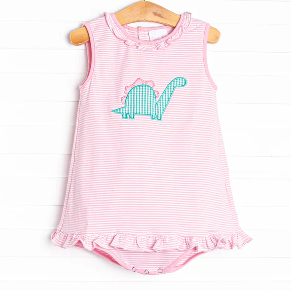 baby girl dinosaur bummies set