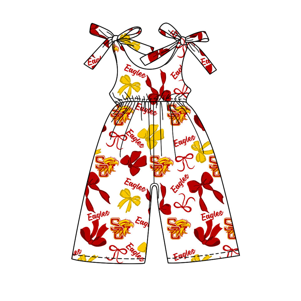 toddle girls customn team print jumpsuit wholesale factory price