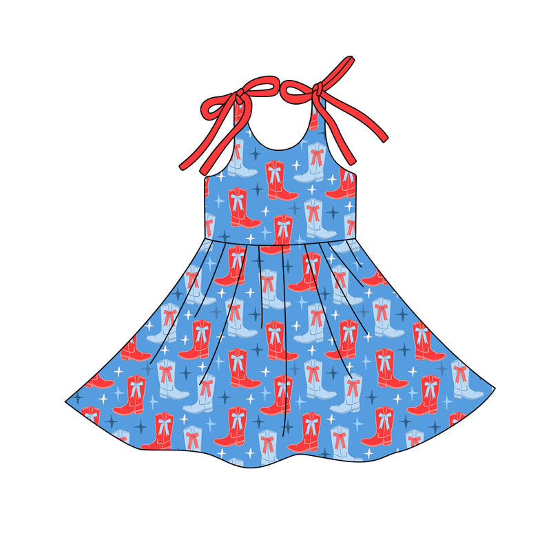 wholesale kids clothes custom western boots design dress
