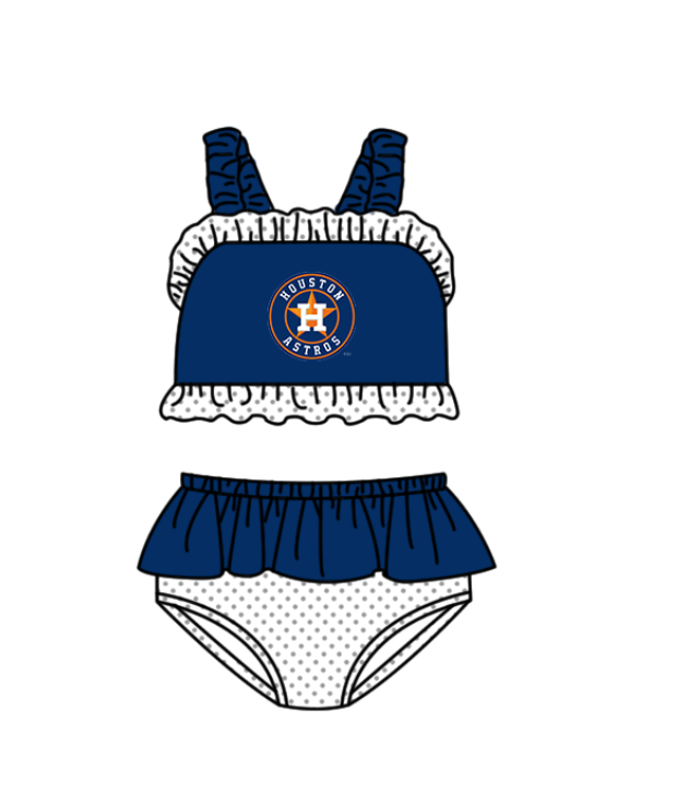 Baby girls wholesale two pieces custom team summer swimwear